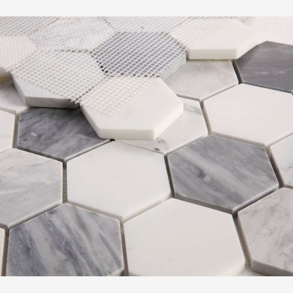 Hexalux Dusk 10x11.5 Honed Mosaic Tile