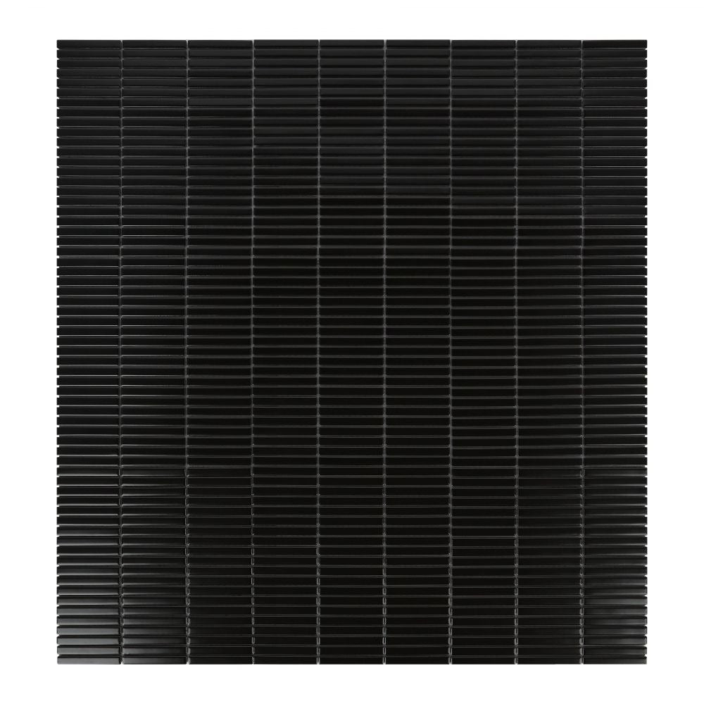 Ethereal Black Band 11.25x12 Matte Porcelain Tile