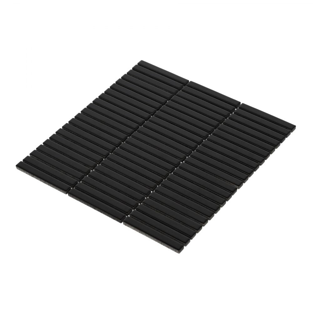 Ethereal Black Band 11.25x12 Matte Porcelain Tile