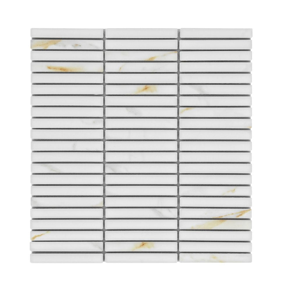 Ethereal Calacatta Band 11.25x12 Matte Porcelain Tile