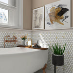 Load image into Gallery viewer, Hulu Hexagon Calacatta Matte 11x12.75 Porcelain Tile
