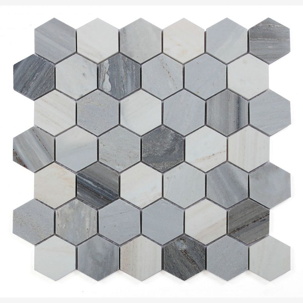 Hexalux Italian Blue 2x2 11.75x12 Mosaic Tile