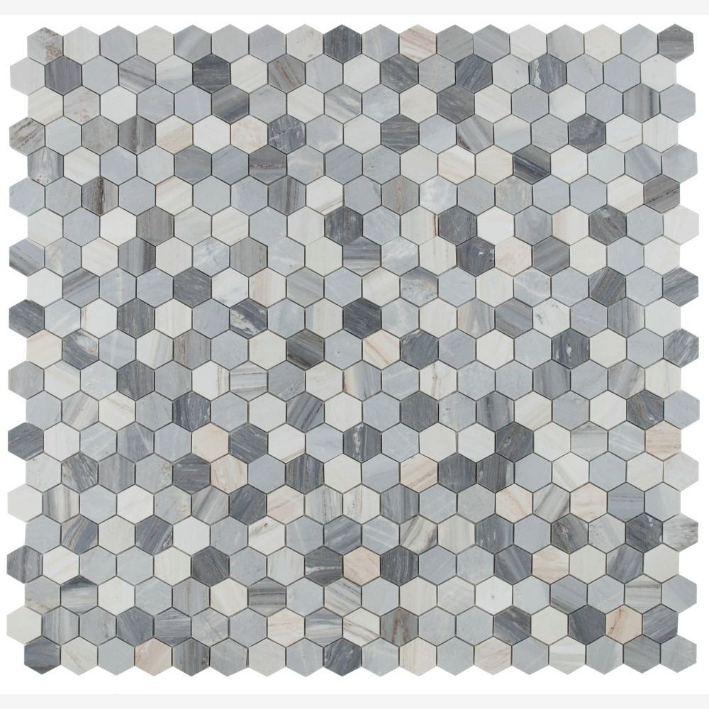 Hexalux Italian Blue 2x2 11.75x12 Mosaic Tile