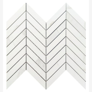 Prestigio Calacatta Soft Chevron 10x12 Porcelain Tile