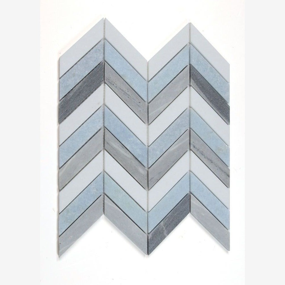 Vector Deep Ocean 10.75x12.25 Marble Mosaic Tile
