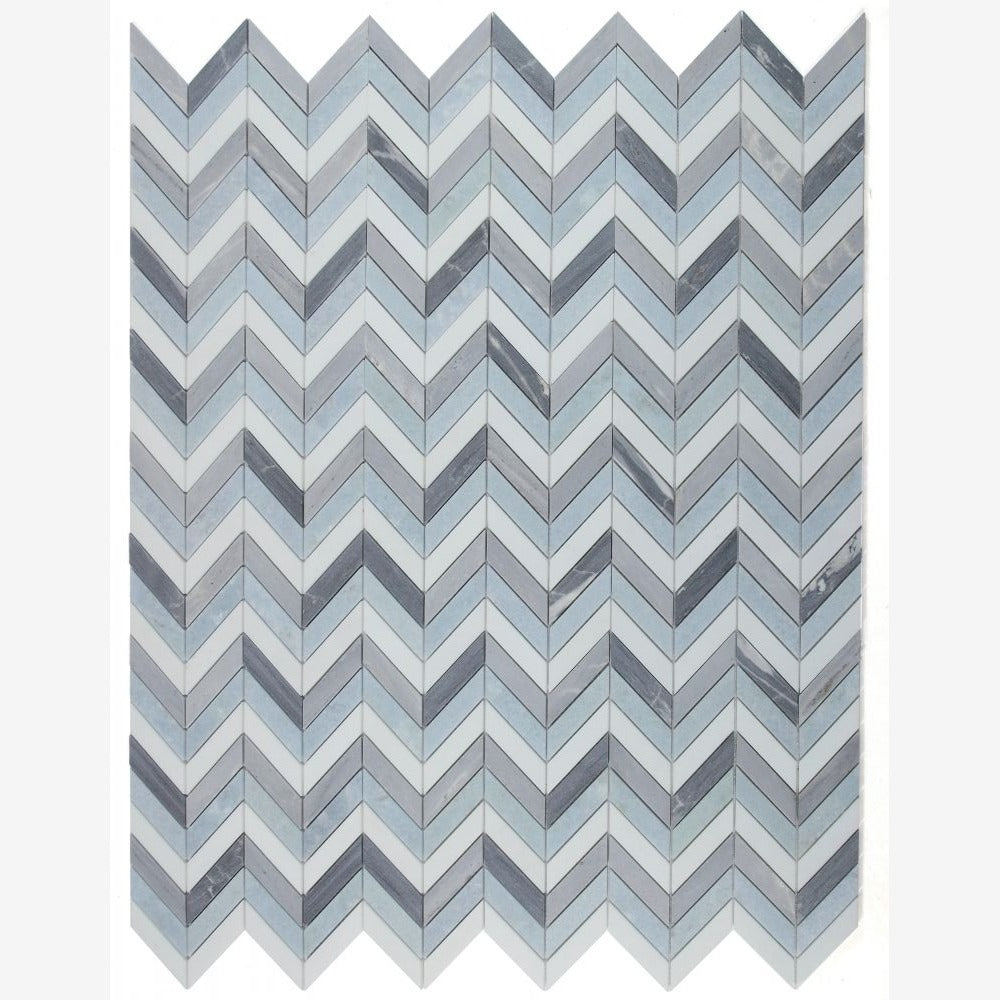 Vector Deep Ocean 10.75x12.25 Marble Mosaic Tile