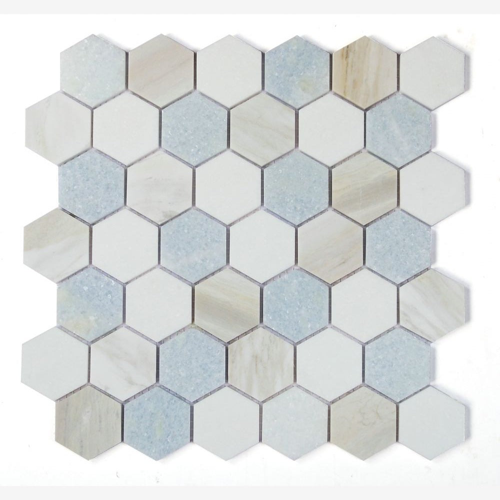 Hexalux Sky 2x2 11.75x12 Mosaic Tile