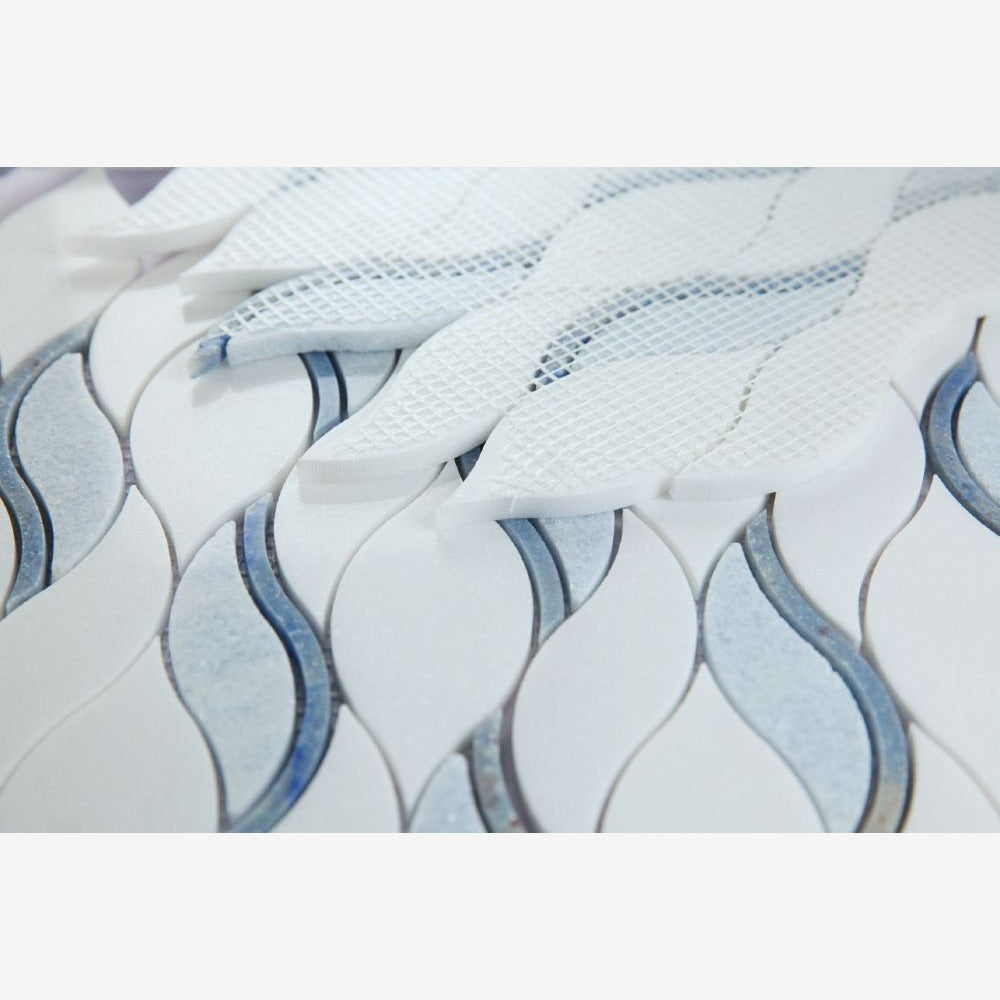 Aegean Royal Sapphire 10.5x11.75 Marble Mosaic Tile - view 6