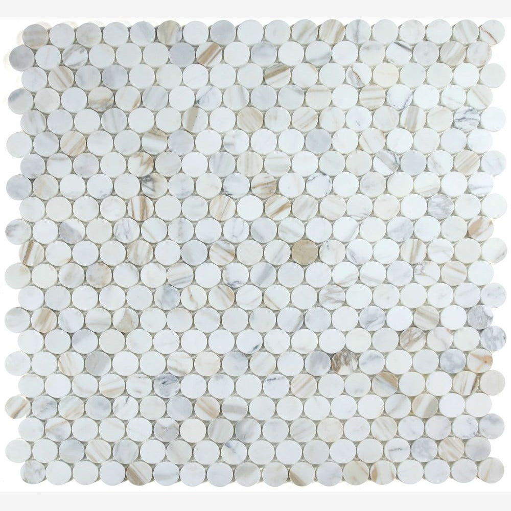 Orbix Marble Large Calacatta Honed 11.75x12 Mosaic Tile