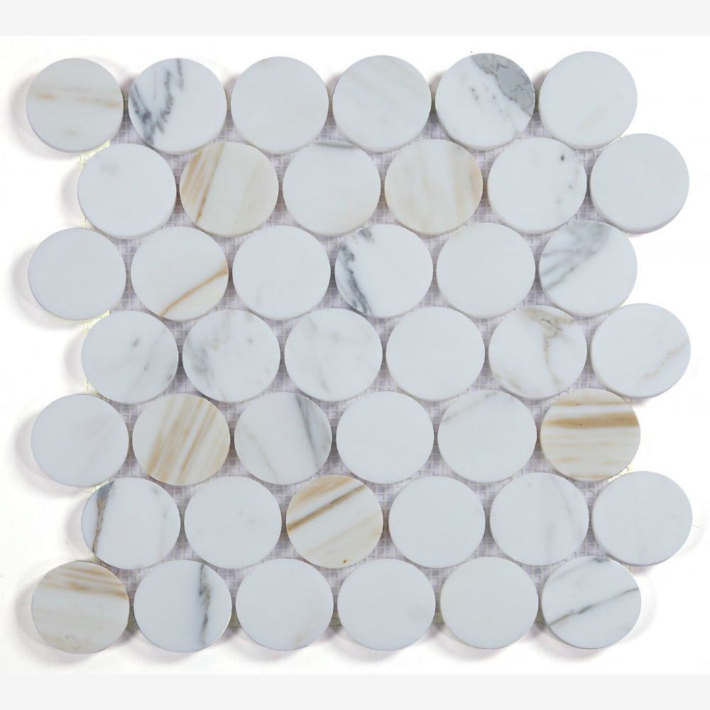 Orbix Marble Large Calacatta Honed 11.75x12 Mosaic Tile