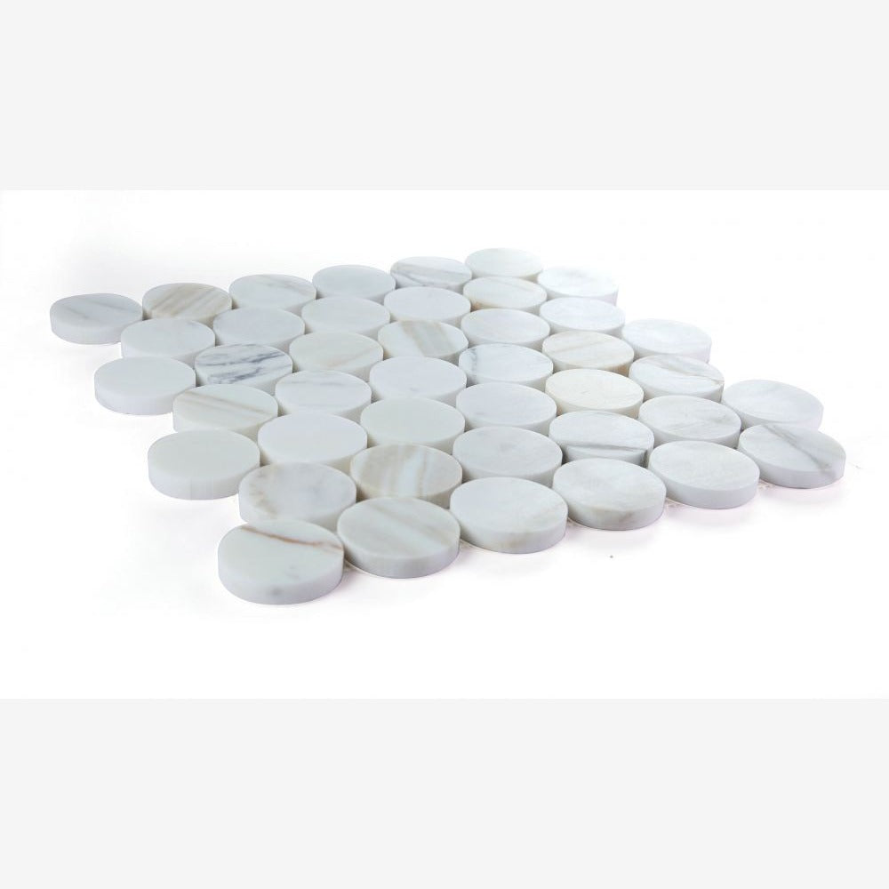 Orbix Marble Large Calacatta Honed 11.75x12 Mosaic Tile