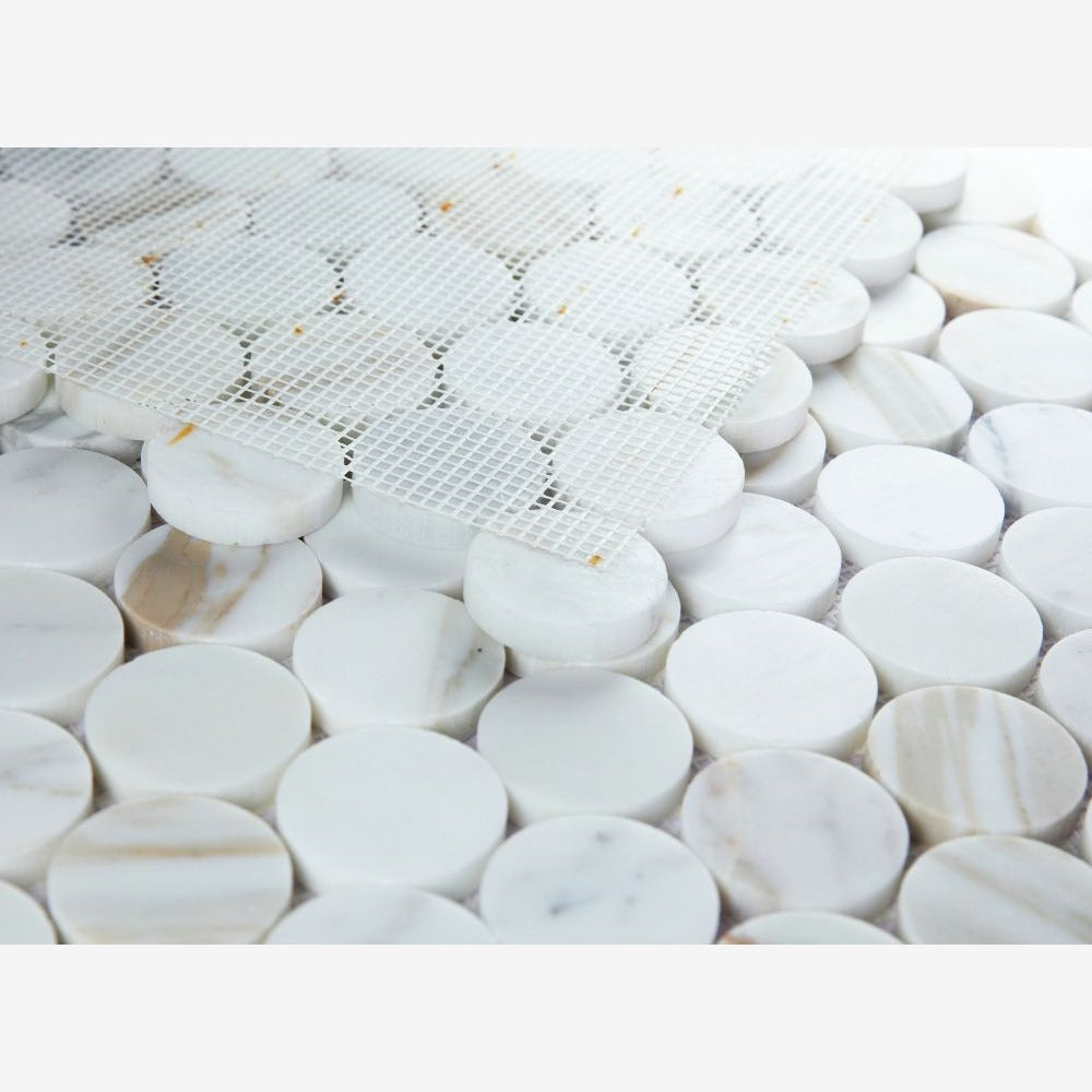 Orbix Marble Large Calacatta Honed 11.75x12 Mosaic Tile