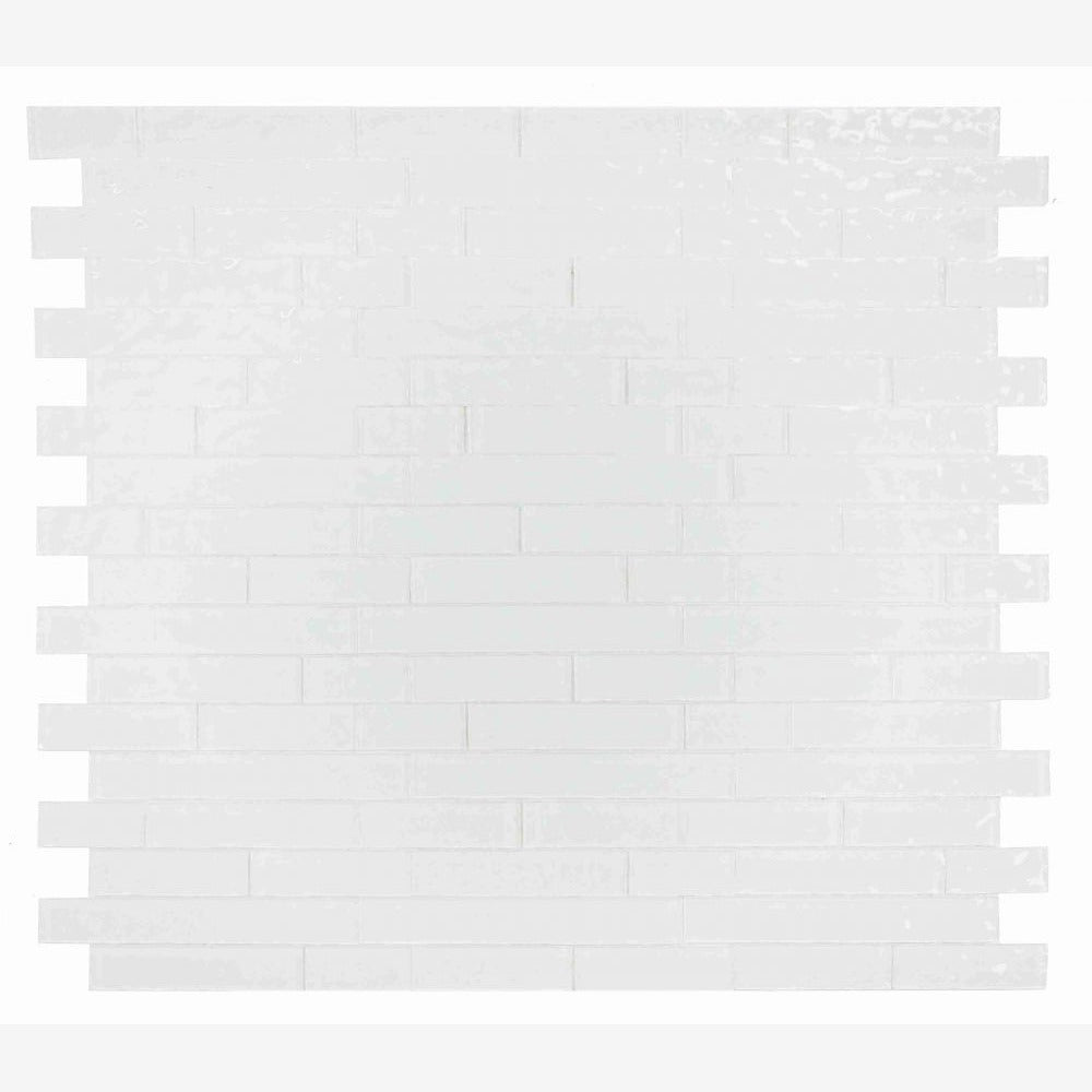Neolith White Glossy 11.75x11.75 Glass Mosaic Tile