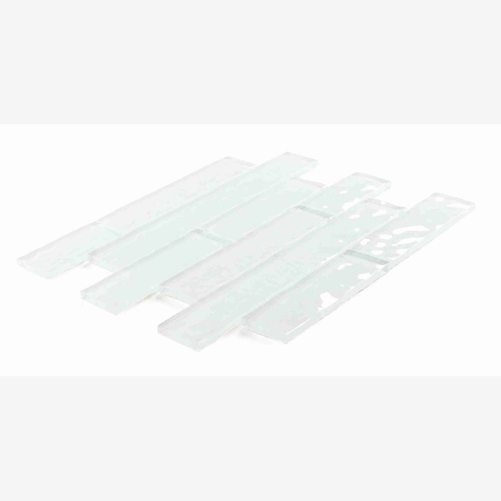 Neolith White Glossy 11.75x11.75 Glass Mosaic Tile
