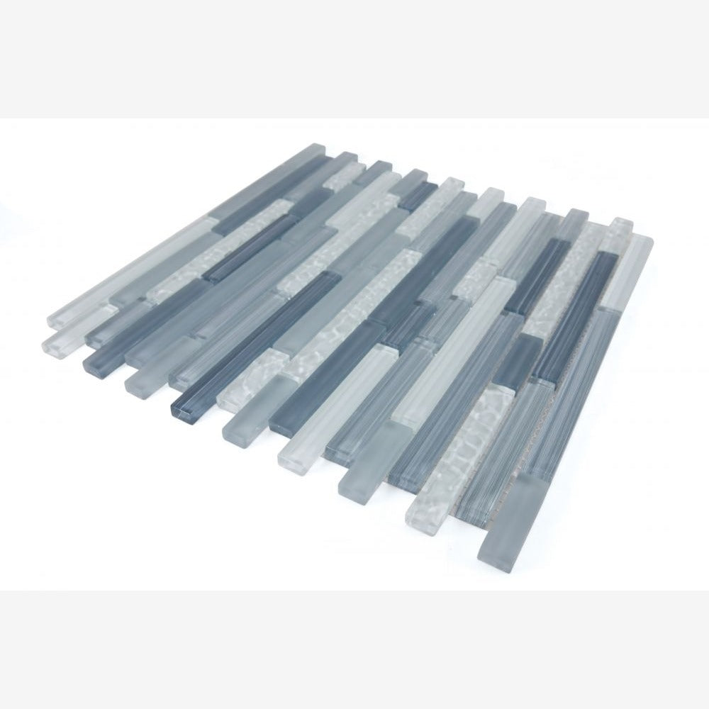 Tempest Blue 11.75x12 Glass Mosaic Tile