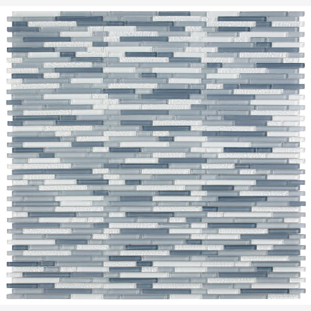 Tempest Blue 11.75x12 Glass Mosaic Tile