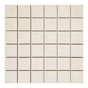 Tune Ivory Square Mosaic 12x12 Porcelain Tile