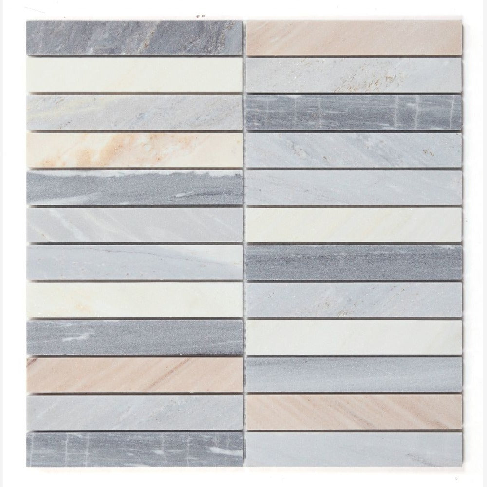 Enclave Blue 11.75x11.75 Polished Marble Mosaic Tile