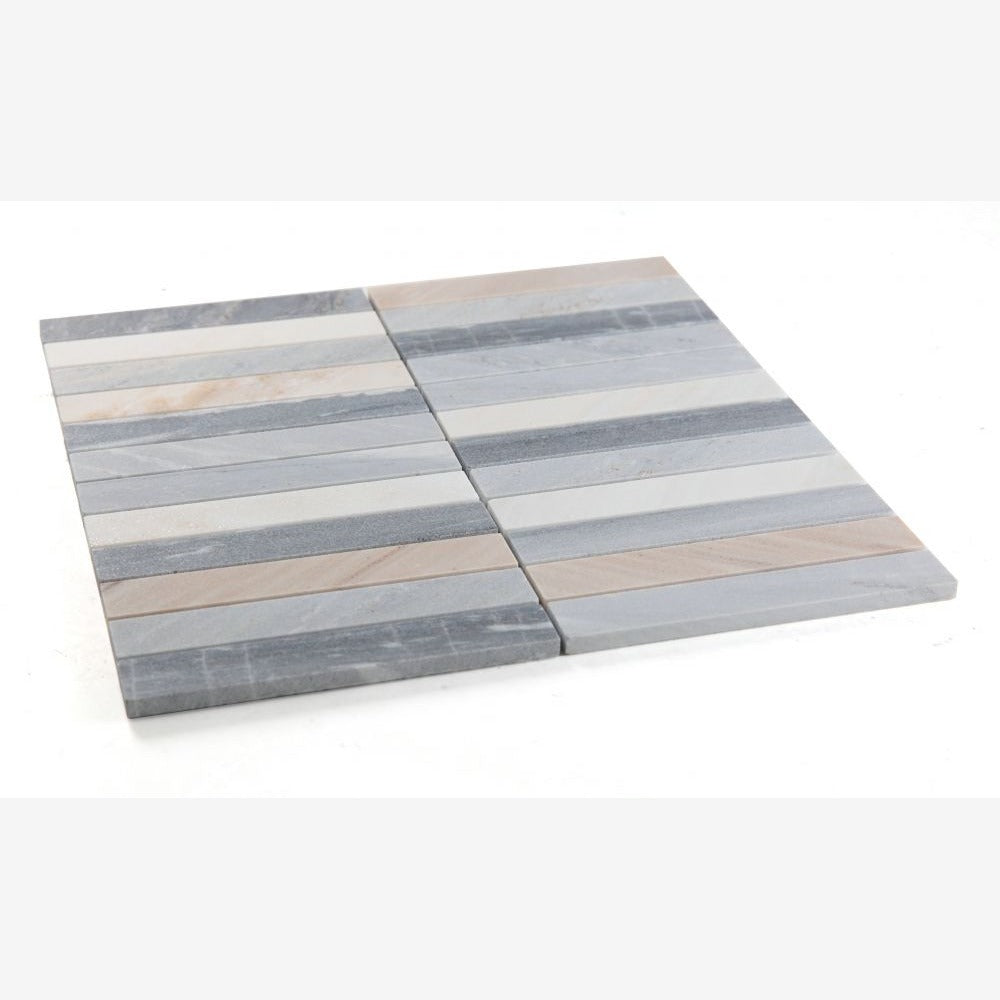 Enclave Blue 11.75x11.75 Polished Marble Mosaic Tile