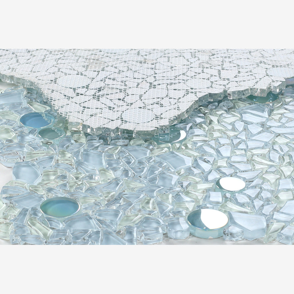 Sereno Blue 10.75x10.75 Glass Mosaic Tile