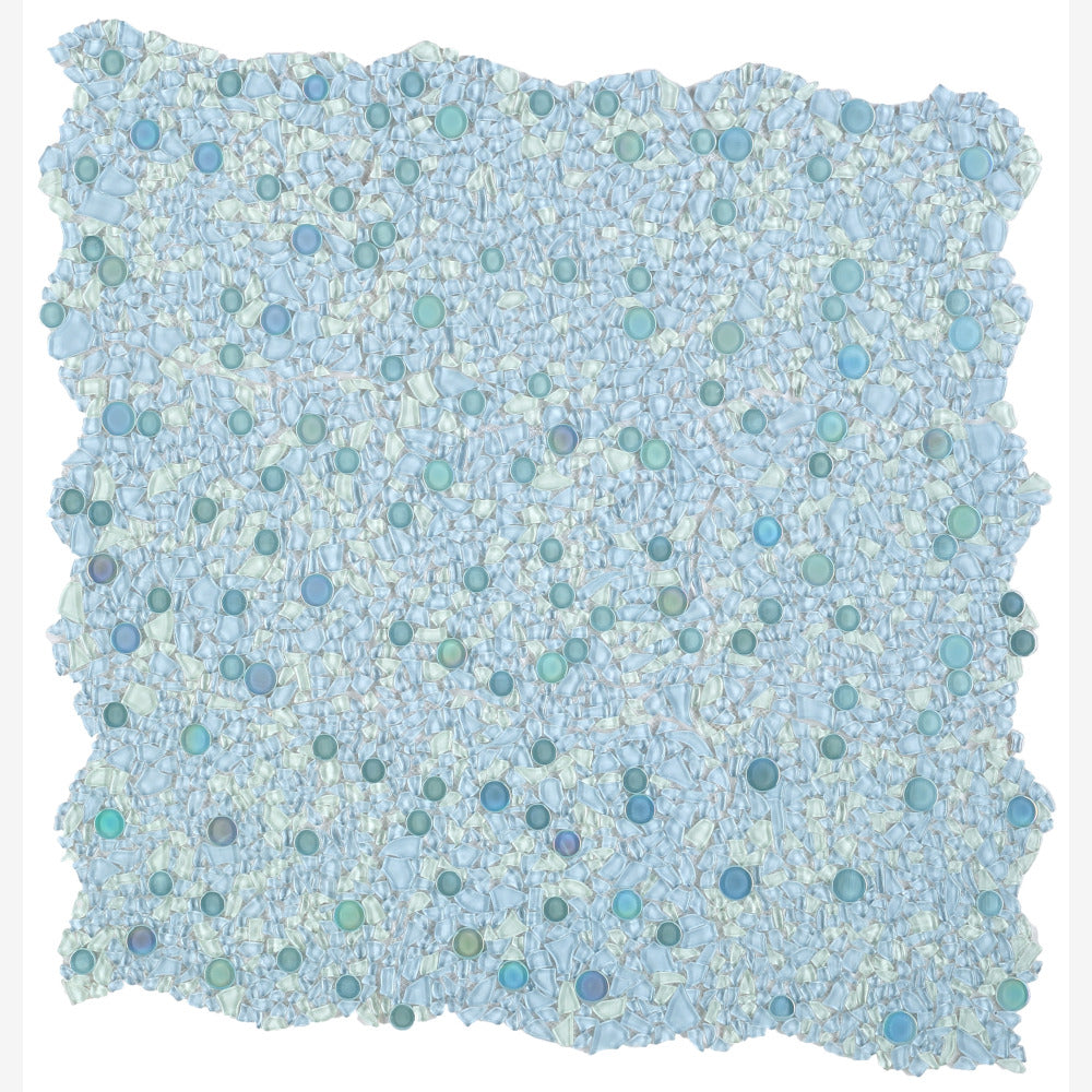 Sereno Blue 10.75x10.75 Glass Mosaic Tile