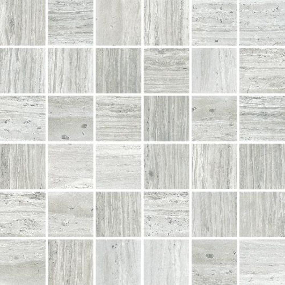 River White Square Matte Mosaic 12x12 Porcelain Tile