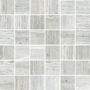 River White Square Matte Mosaic 12x12 Porcelain Tile