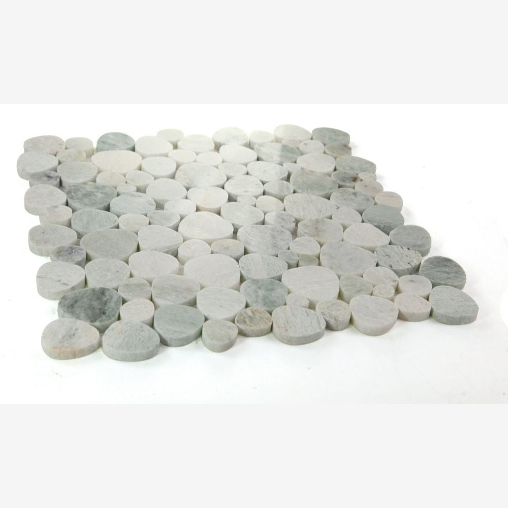 Hudson Verde Marble Pebble Mosaic Tile