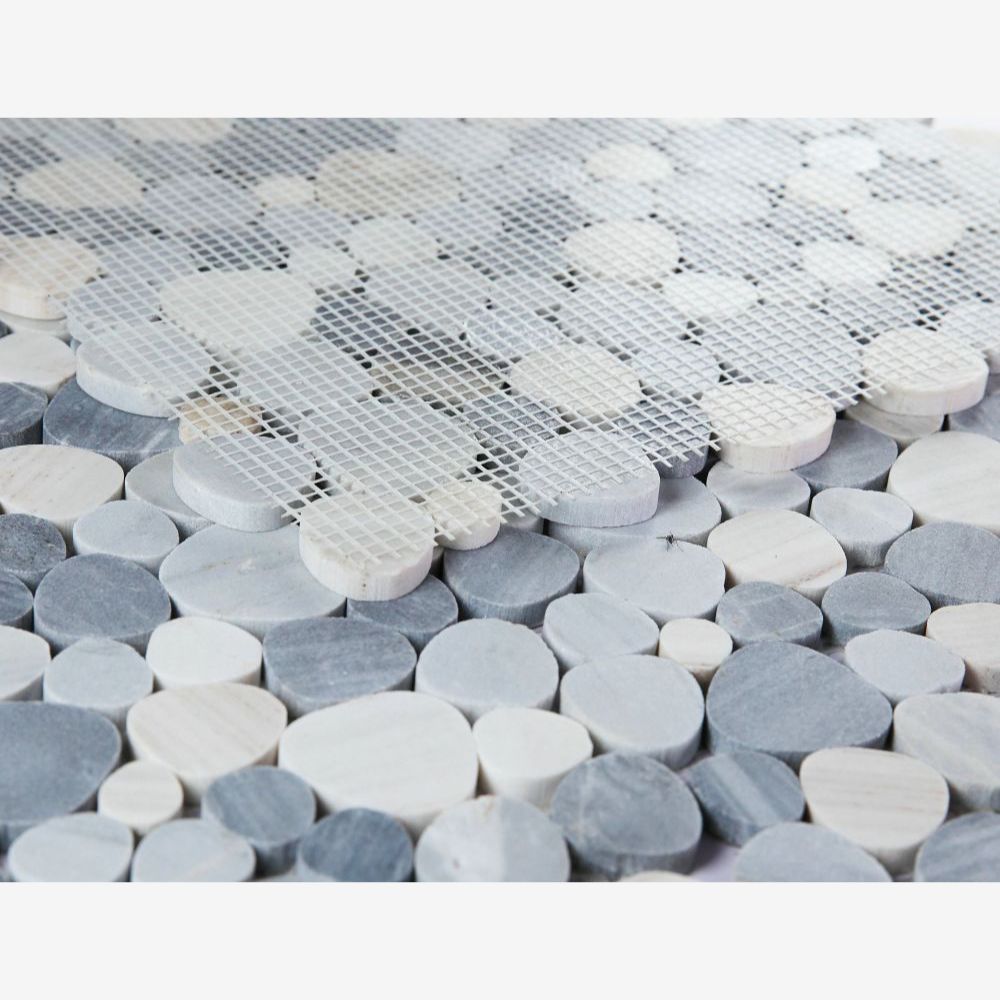Hudson Italian Blue Marble Pebble Mosaic Tile