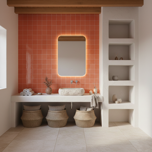 St Lucia Peach 5x5 Ceramic Tile Glossy – Tilezz