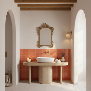 St Lucia Peach 5x5 Ceramic Tile Glossy – Tilezz