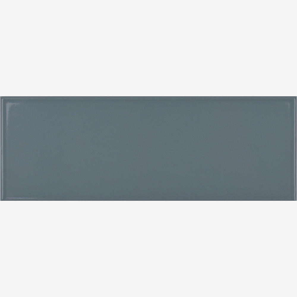 Timeless Petrol 4x12 Bright Ceramic Tile - view 4