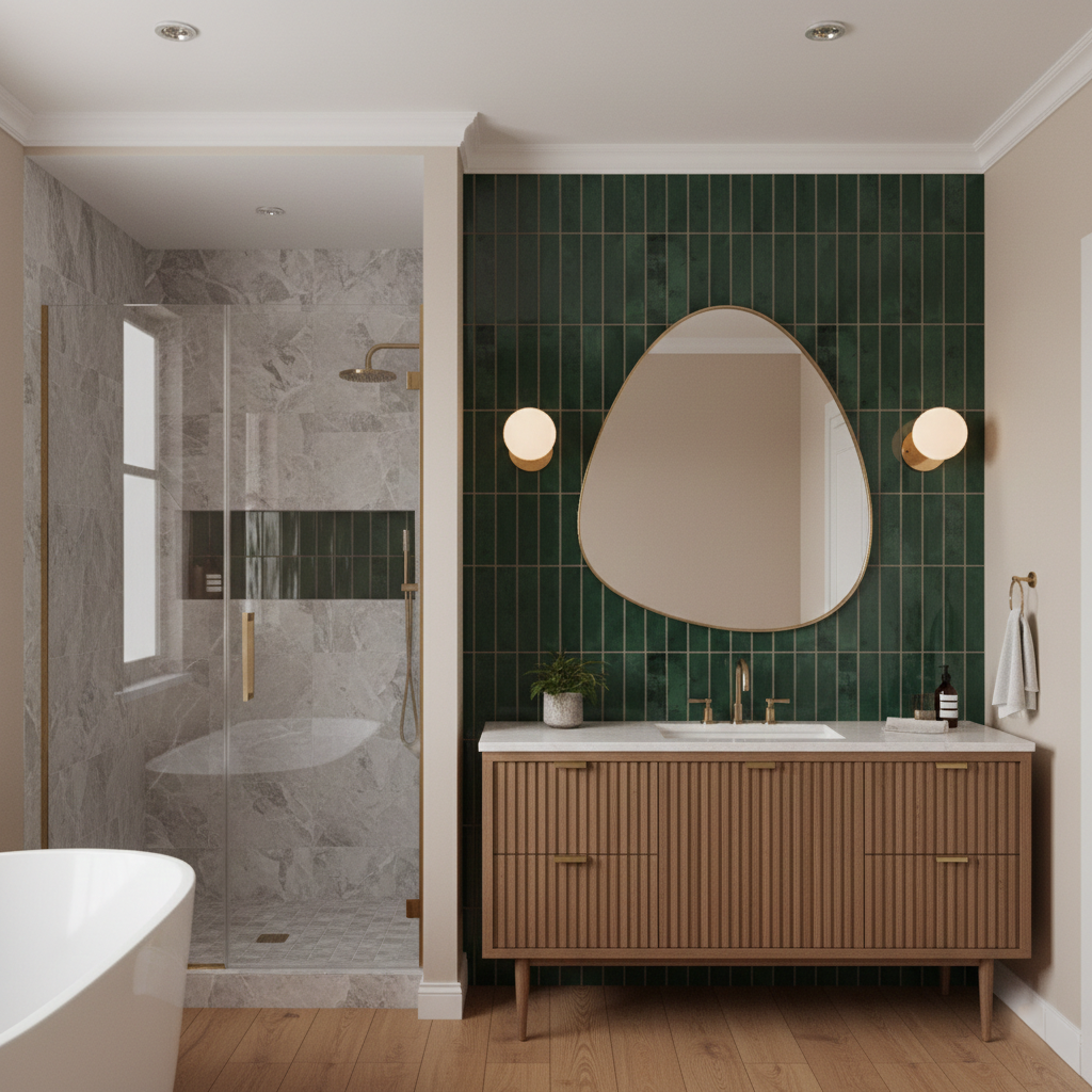 Zellure Verdal Green 2x16 Glossy Ceramic Tile