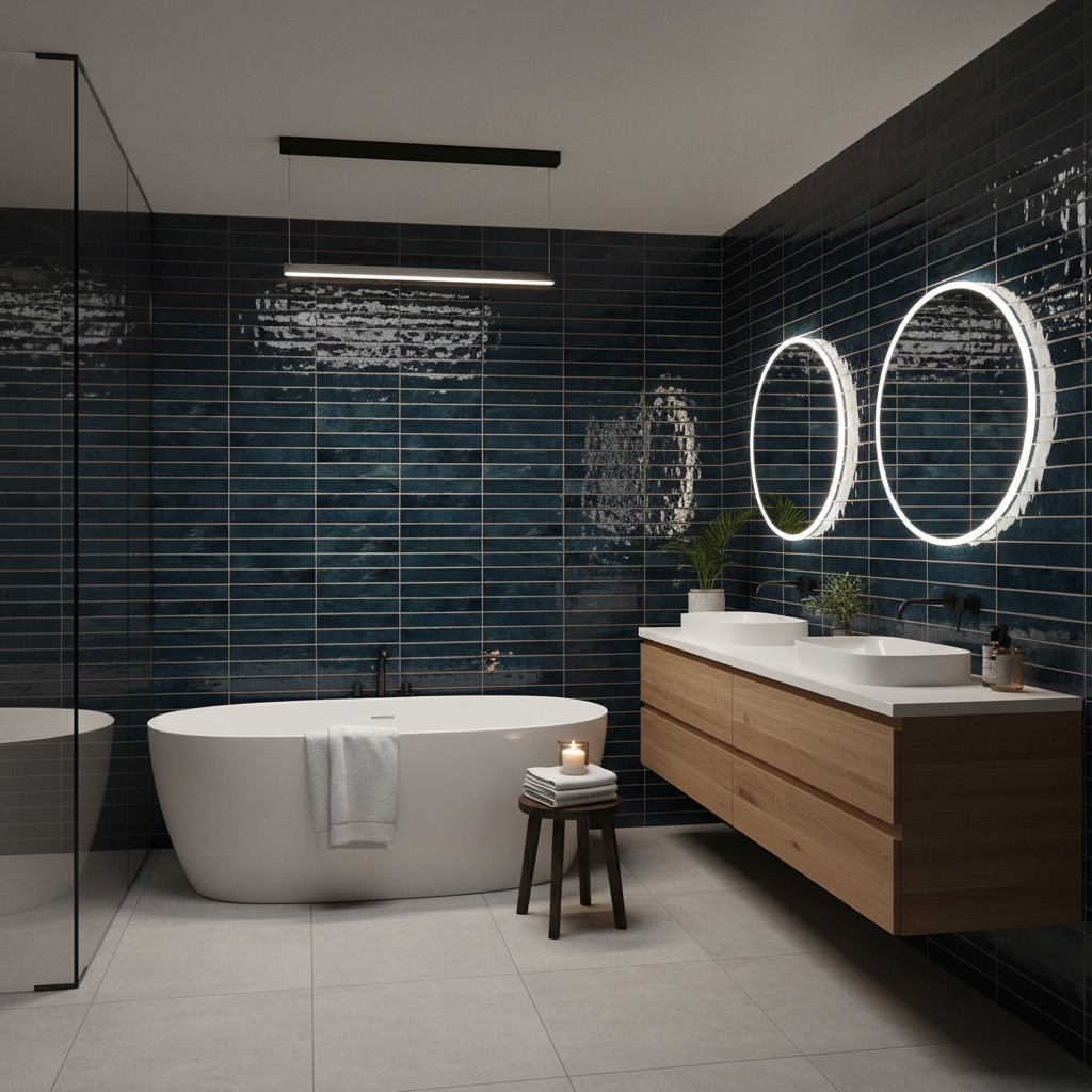 Zellure Celadon Blue 2x16 Glossy Ceramic Tile