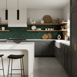 Zellure Verdal Green 2x16 Glossy Ceramic Tile – Tilezz