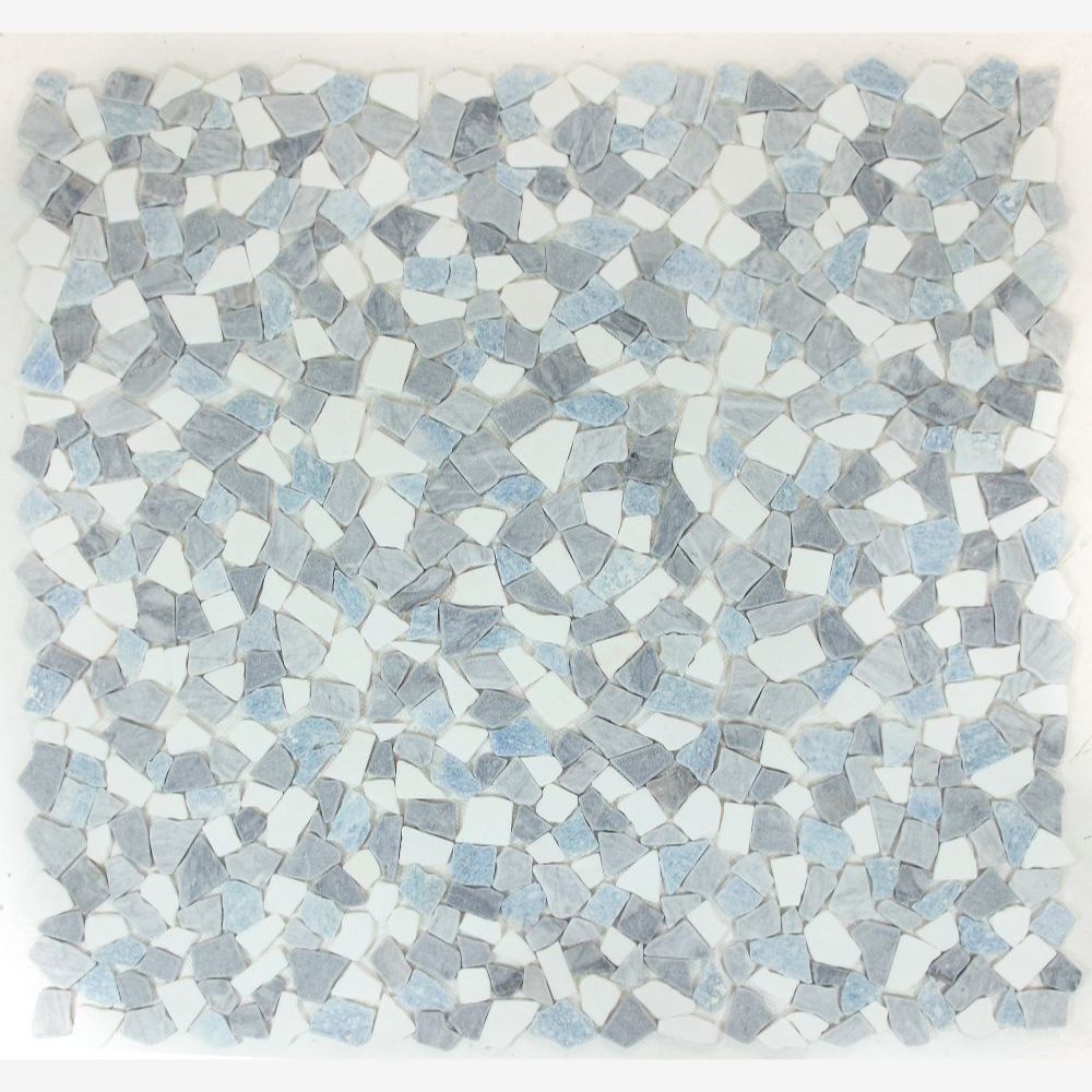 Tucson Blue Ocean Marble Pebble Mosaic Tile