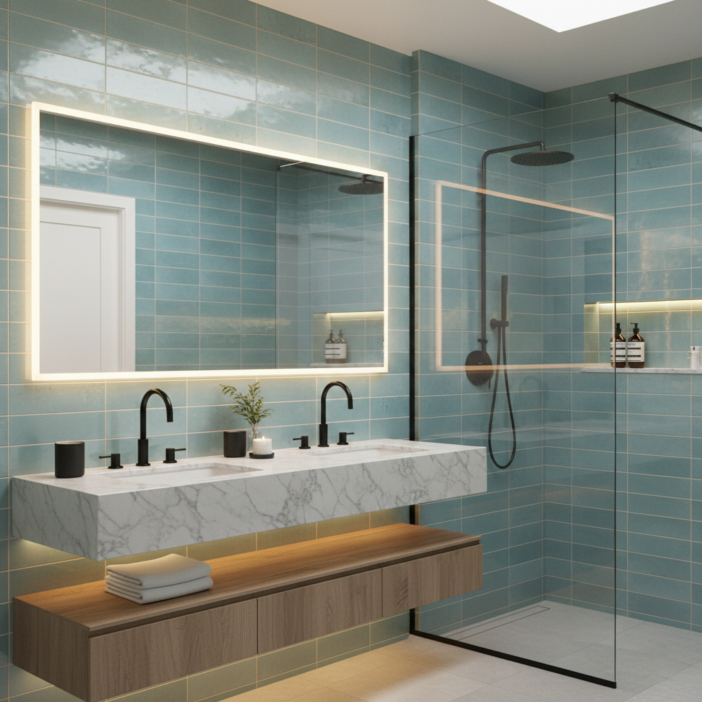 Souk Agua 2.8x11 Bright Porcelain Tile