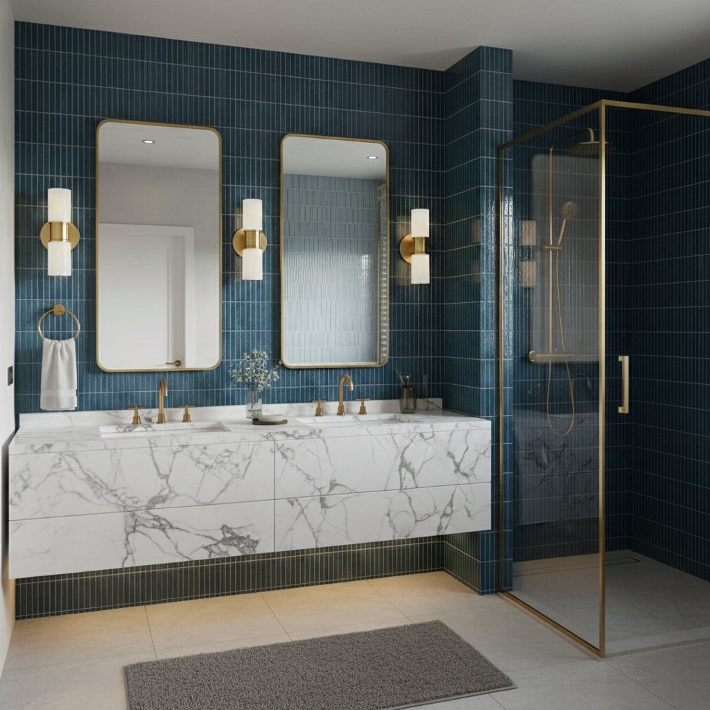 Linea Luxe Ocean 4.5x9.1 Ceramic Tile Glossy