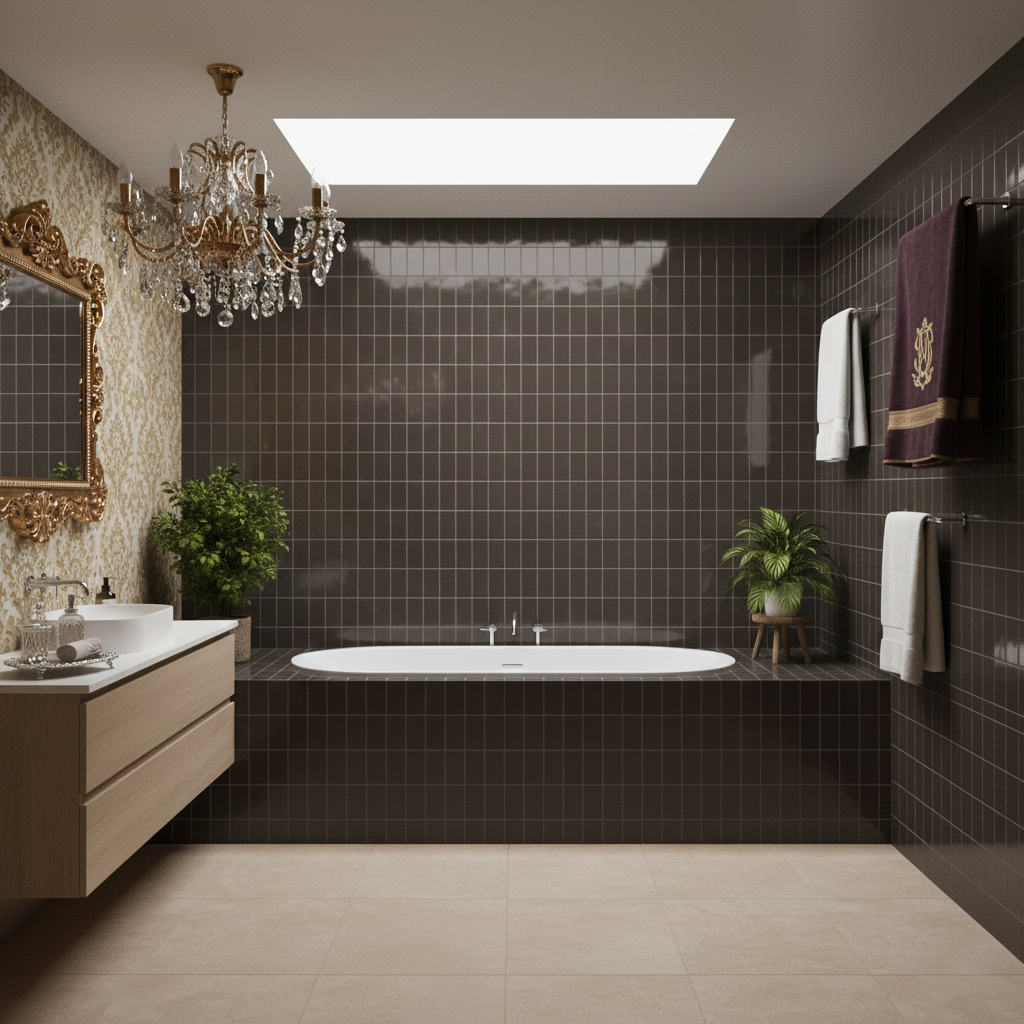 St Lucia Bronze 2.5 x 5 Ceramic Tile Glossy