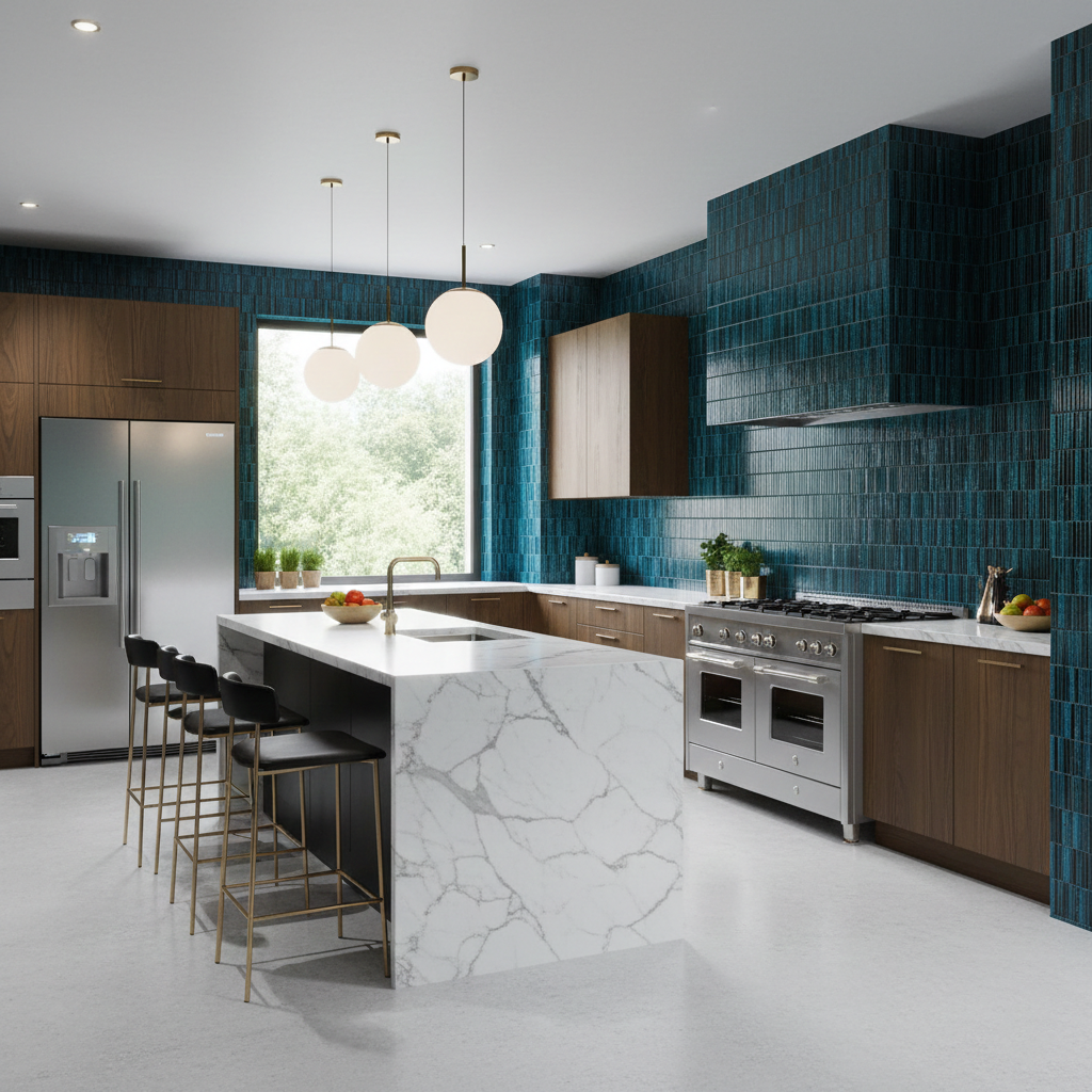 Linea Luxe Ocean 4.5x9.1 Ceramic Tile Glossy