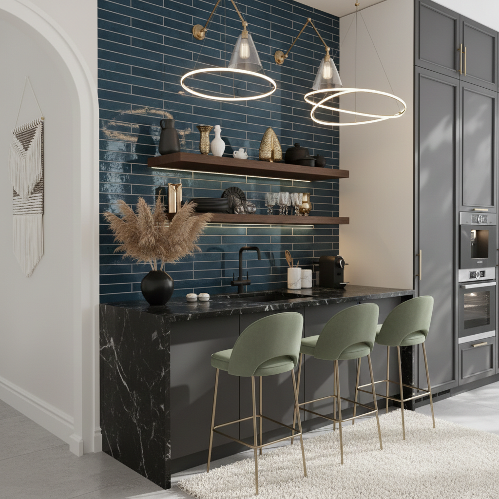 Zellure Celadon Blue 2x16 Glossy Ceramic Tile