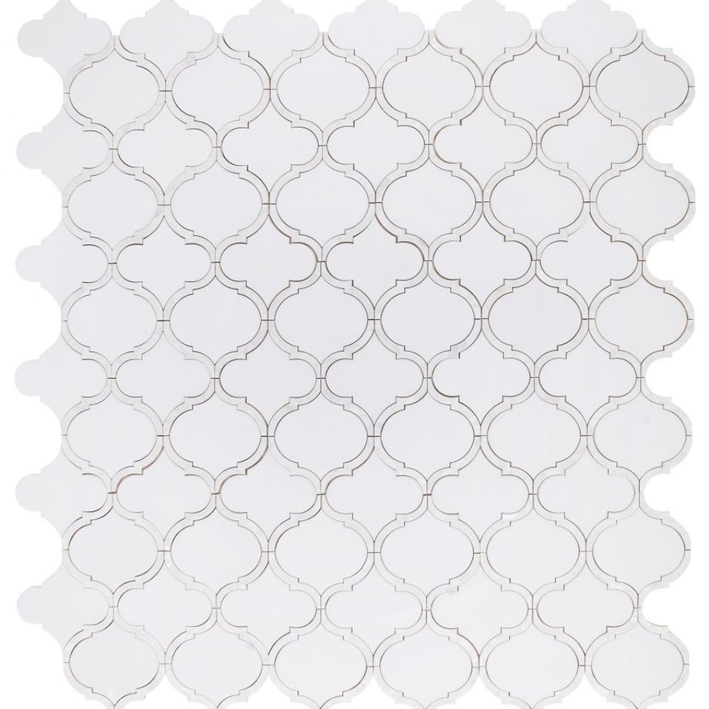 Lexi Thassos Lantern Arabesque Mosaic Tile