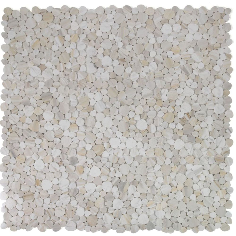 Hudson Eura Wood Marble Pebble Mosaic Tile