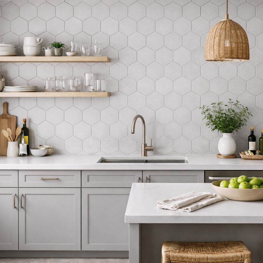 Venice Gris 5x6 Hexagon Matte Porcelain Tile
