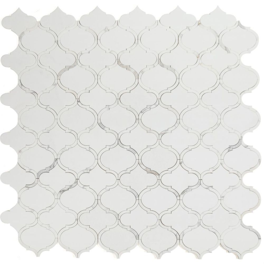 Lexi Bianco Lantern Arabesque Mosaic Tile