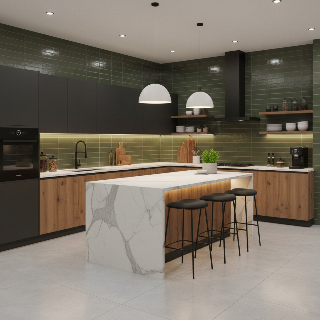 Camden Verde 3x12 Ceramic Tile Glossy