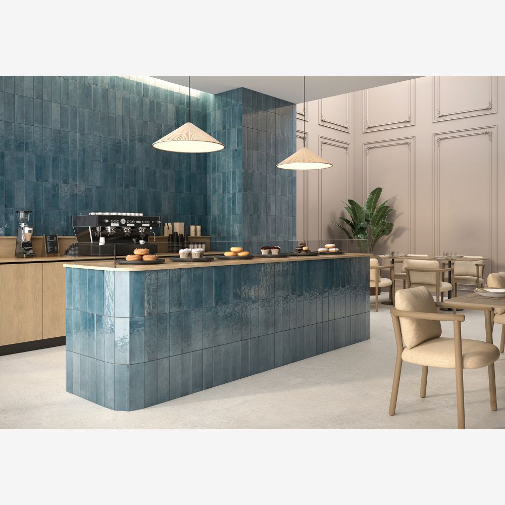 Eryn Ocean Blue 4x12 Bright Glossy Ceramic Tile