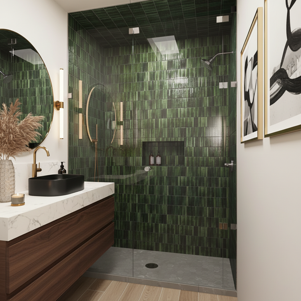 Linea Luxe Grass 4.5x9.1 Ceramic Tile Glossy