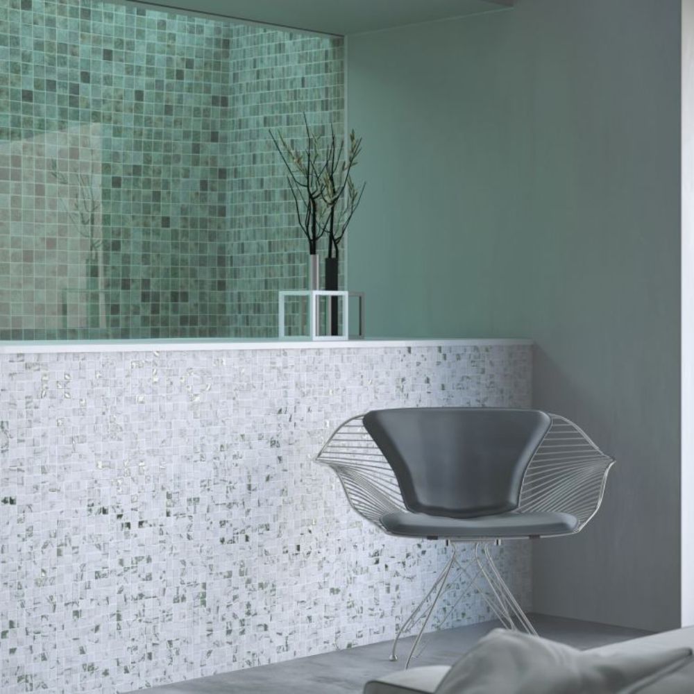 Aquatic Penta Bali Stone Glass 12.25x12.25 Mosaic Tile