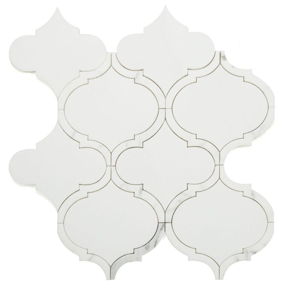 Lexi Bianco Lantern Arabesque Mosaic Tile